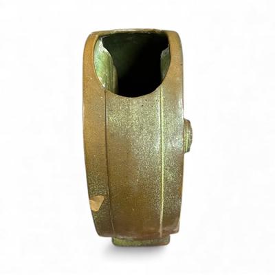 Frankoma Mid-Century Wagon Wheel Planter – Prairie Green Glaze – With Imperfection