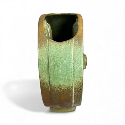 Frankoma Mid-Century Wagon Wheel Planter – Prairie Green Glaze – With Imperfection