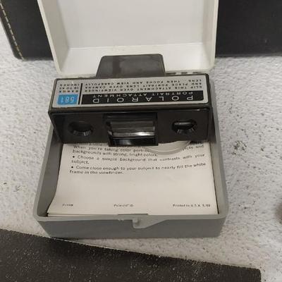 Sale Photo Thumbnail #966: Polaroid Automatic 100 with case and accessories.