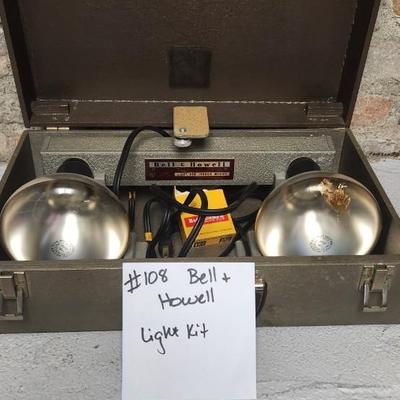 Sale Photo Thumbnail #978: Bell and Howell light kit in case.