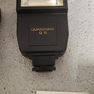 Sale Photo Thumbnail #1014: Set of 4 electronic flash units. One speed light cord. Fits medium flat rate box