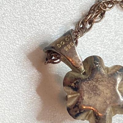 LOT 401: Sterling Jewelry - Cubic Zirconia Ring Sz 7.5, Pendant Necklace 18" and Bracelet 8"