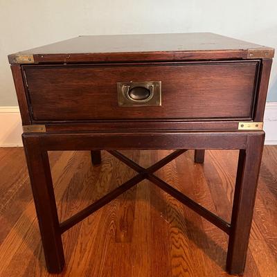 Drexel Heritage Campaign Style Side Table (B1-BC)