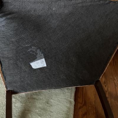 Two Drexel Queen Anne Style Upholstered Wingback Chairs (LR-MG)