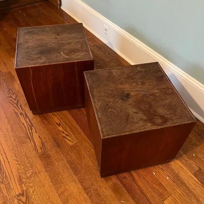 Mid-Century Modern Cube Side Tables (B1-BC)