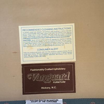 Two Vanguard Furniture Upholstered Swivel Chairs (LR-MG)