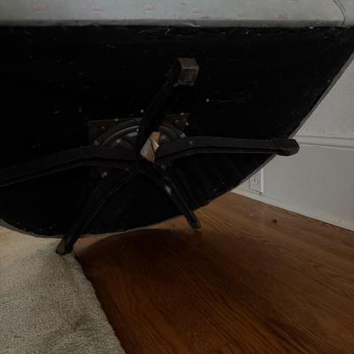 Two Vanguard Upholstered Swivel Chairs (LR-MG)