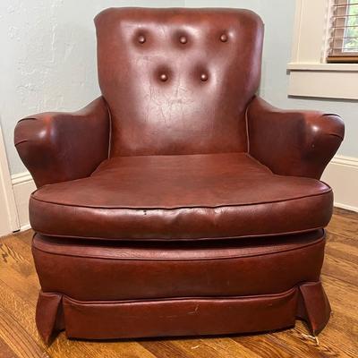 Vinyl Armchair and Ottoman (O-BC)