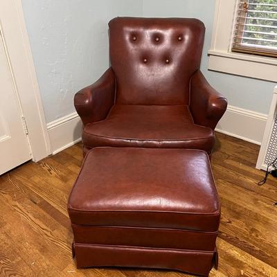 Vinyl Armchair and Ottoman (O-BC)