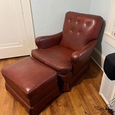 Vinyl Armchair and Ottoman (O-BC)
