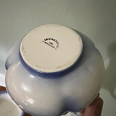 Victorian Style Wooden Washstand w/ Ironstone Wash Basin & Pitcher (B3-RG)