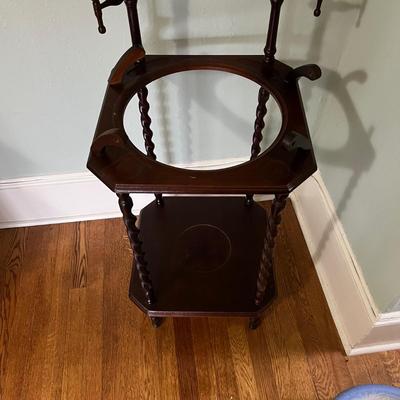Victorian Style Wooden Washstand w/ Ironstone Wash Basin & Pitcher (B3-RG)