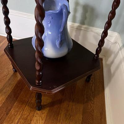 Victorian Style Wooden Washstand w/ Ironstone Wash Basin & Pitcher (B3-RG)