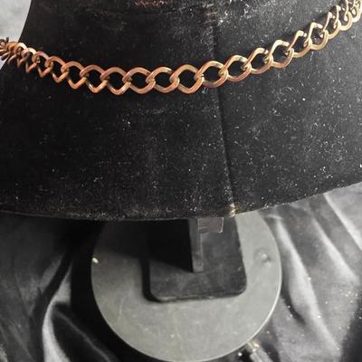 Vintage Bohemian Pink Crystal Necklace with Filigree Flowers and Teardrop Pendant - Gold Tone Chain