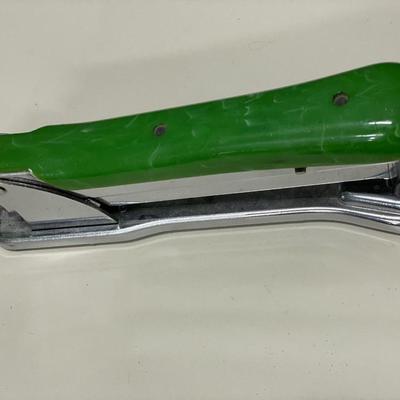 Ace Liner Green marble Bakelite stapler