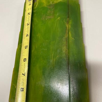 Bakelite Caramel blotter & Caracraft marble green notepad holder