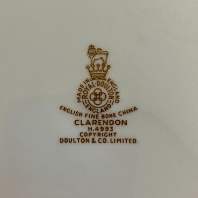 Sale Photo Thumbnail #473: 108Pieces of Royal Doulton China Clarendon pattern .Note: there are only 13 coffee cups, not 20!