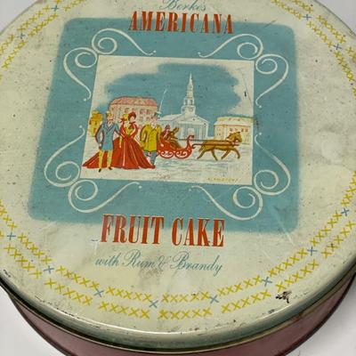 Vintage fruit cake tins