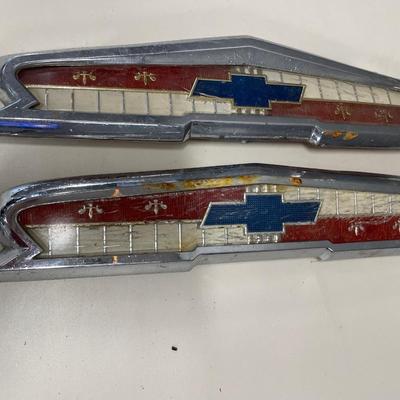 Vintage Chevy hood or trunk emblems