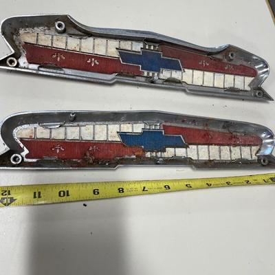 Vintage Chevy hood or trunk emblems