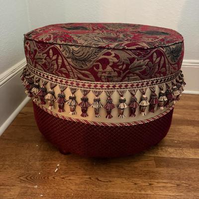 Circular Upholstered Accent Ottoman (B2-MG)