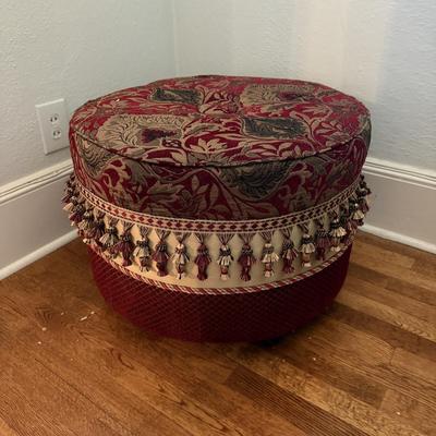 Circular Upholstered Accent Ottoman (B2-MG)