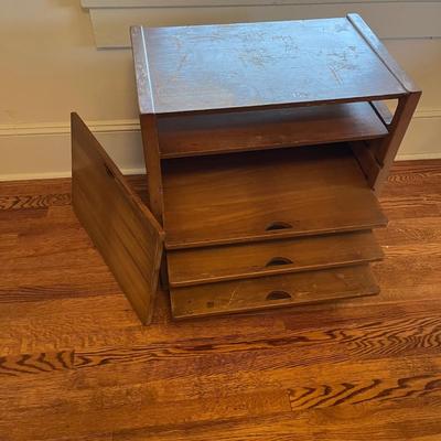 Mid-Century Modern Wooden Magazine Rack or Side Table (UH-BC)