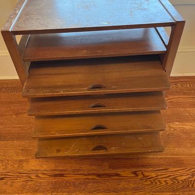 Mid-Century Modern Wooden Magazine Rack or Side Table (UH-BC)