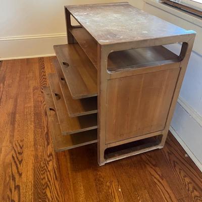 Mid-Century Modern Wooden Magazine Rack or Side Table (UH-BC)
