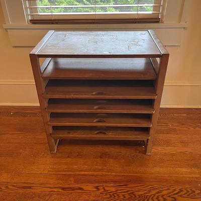 Mid-Century Modern Wooden Magazine Rack or Side Table (UH-BC)