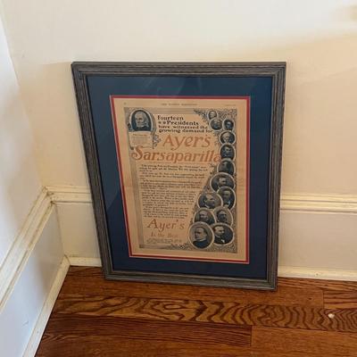 Framed Ayer's Sarsaparilla & Youth Companion Advertisements (B3-RG)