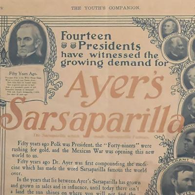 Framed Ayer's Sarsaparilla & Youth Companion Advertisements (B3-RG)