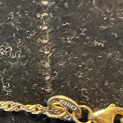 925 YELLOW SILVER PENDANT NECKLACE