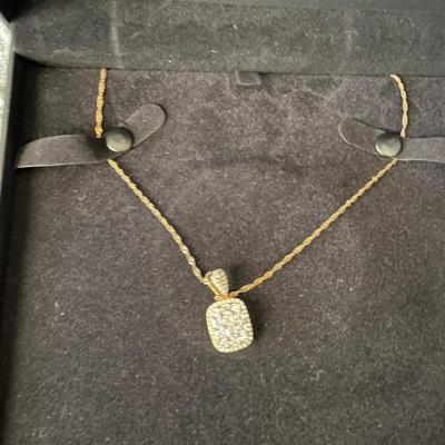 925 YELLOW SILVER PENDANT NECKLACE