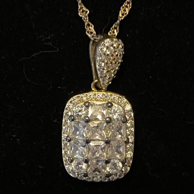 925 YELLOW SILVER PENDANT NECKLACE
