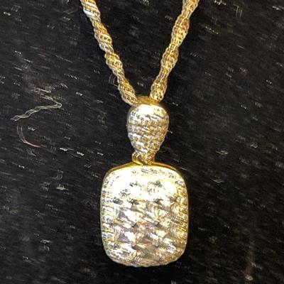 925 YELLOW SILVER PENDANT NECKLACE