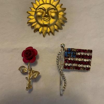 THREE LAPEL PINS