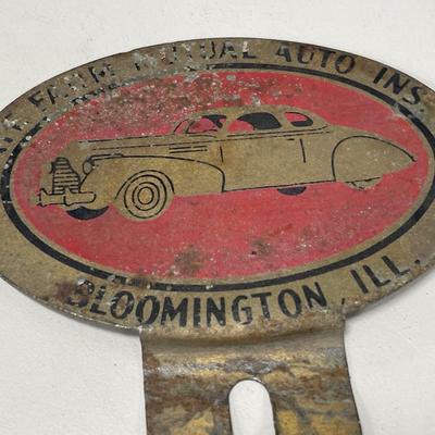 Vintage license plate toppers