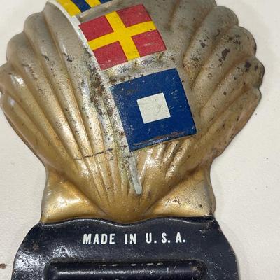 Vintage license plate toppers