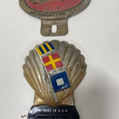 Vintage license plate toppers