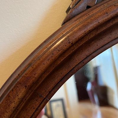 Oval Wooden Mirror by Lenoir Mirror Company (UH-BC)