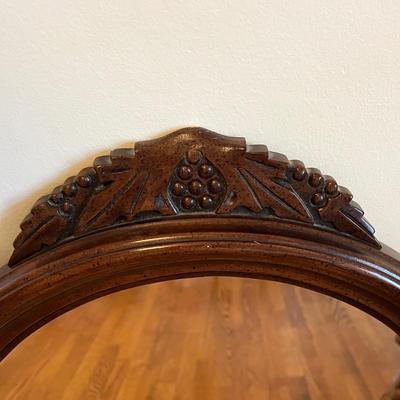 Oval Wooden Mirror by Lenoir Mirror Company (UH-BC)