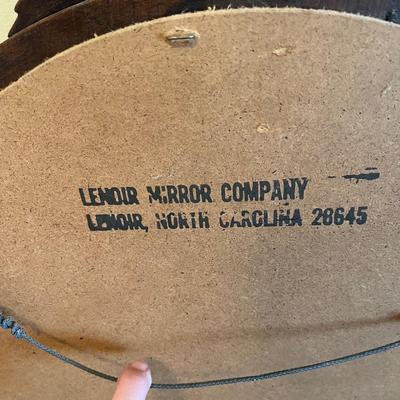 Oval Wooden Mirror by Lenoir Mirror Company (UH-BC)