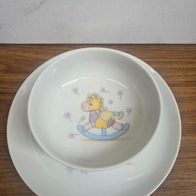 Sale Photo Thumbnail #15: 3 piece porcelain baby set