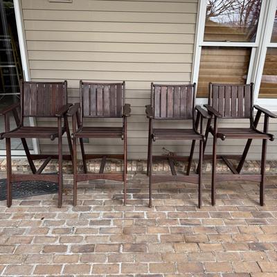 Wooden Bar Height Table & Chairs (BD-MG)