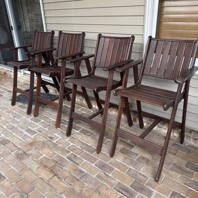 Wooden Bar Height Table & Chairs (BD-MG)