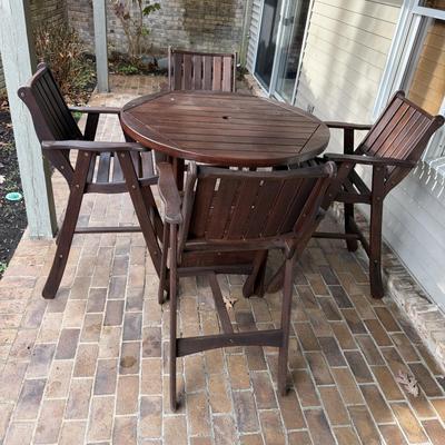 Wooden Bar Height Table & Chairs (BD-MG)