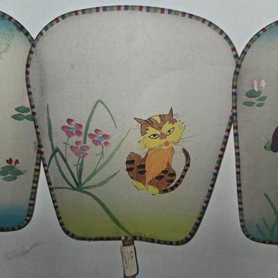 Sale Photo Thumbnail #52: Oriental silk paddle fans