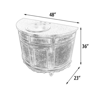 Sale Photo Thumbnail #29: Brand new in box 48” single bathroom vanity with marble top and in brown finish. Sink and cabinet handles included. Plumbing and faucet is not included.

From manufacturer;

The Vogelsang Top Vanity is a 48" wide single bowl vanity. The vanity is beauti