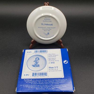 LOT 403: Assortment of Hummel Figurines and Mini Collector Plates with Original Boxes; First Issue; Goebel Germany